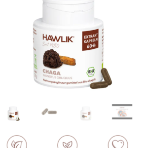 Chaga Extrakt Kapseln I HAWLIK 60 Stück