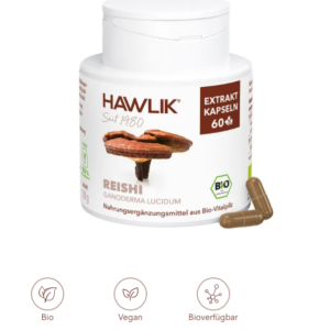 Dose mit 60 Reishi Extrakt Kapseln